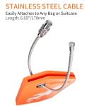 leevanoo Silicone Luggage Tag, 4 Pack Travel Suitcase Tags with Name ID Card, Bright Orange