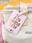 Ban.do Women's The Getaway Luggage Tag, I'm Outta' Here (Pink/Metallic)