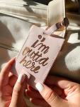 Ban.do Women's The Getaway Luggage Tag, I'm Outta' Here (Pink/Metallic)