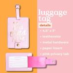 Ban.do Women's The Getaway Luggage Tag, I'm Outta' Here (Pink/Metallic)