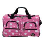 Rockland Rolling Duffel Bag, PINKDOT, 22"