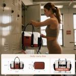 LOVEVOOK Small Gym Bag for Women with Yoga mat Holder, Mini Duffle Bag for Travel with Wet Pocket, Overnight Personal Item Bags (White, 14.5 inch-Small-2Pcs)