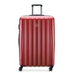 DELSEY PARIS Helium Aero Hardside Expandable Luggage with Spinner Wheels, Brick Red, Checked-Large 28 Inch