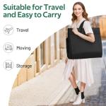 KEETDY 65" Long Garment Bags for Travel 4" Gusseted Dress Bag for Hanging Clothes Cover 3 Packs Clothing Protector for Closet Storage for Gowns, Coats, Black