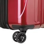 DELSEY PARIS Helium Aero Hardside Expandable Luggage with Spinner Wheels, Brick Red, Checked-Large 28 Inch