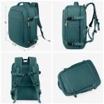 Rinlist Travel Backpack, Carry-on Backpack for Men Women, Travel Backpack Carry on Flight Approved, 40L Personal Item Backpack, Travel Essentials Must Haves, Peacock Blue