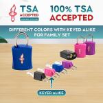 DUALCROWN 4 Pack TSA Approved Luggage Locks in Family Pack,Suitcase Lock TSA Approved;TSA Approved Travel Lock for Backpacks, Bags and Luggage That Airport Security Will not Clip, 4 Pack Mixed