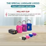 DUALCROWN 4 Pack TSA Approved Luggage Locks in Family Pack,Suitcase Lock TSA Approved;TSA Approved Travel Lock for Backpacks, Bags and Luggage That Airport Security Will not Clip, 4 Pack Mixed