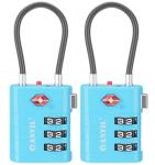 ANVIL TSA Approved Luggage Locks – High Security TSA008 Combination Travel Locks with Inspection Indicator for Suitcases and Backpacks. (2, Bule)