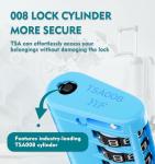 ANVIL TSA Approved Luggage Locks – High Security TSA008 Combination Travel Locks with Inspection Indicator for Suitcases and Backpacks. (2, Bule)