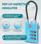 ANVIL TSA Approved Luggage Locks – High Security TSA008 Combination Travel Locks with Inspection Indicator for Suitcases and Backpacks. (2, Bule)