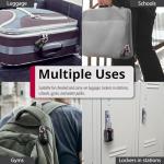 TSA Accepted Luggage Locks, Fosmon Open Alert Indicator 3 Digit Combination Padlock Codes for Travel Bag, Suit Case, Lockers, Gym, Bike Locks or Other (4 Pack)