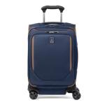 Travelpro Crew Classic Lightweight Softside Expandable Carry on Luggage, 8 Wheel Spinner Suitcase, Men and Women, Compact Carry On 20-Inch, Patriot Blue
