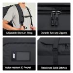 MIER 60L Water Resistant Backpack Duffle Heavy Duty Convertible Duffle Bag with Backpack Straps for Gym, Sports, Travel, Black