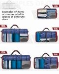 Gonex 150L Large Foldable Travel Duffle Bag with Shoes Compartment, Packable Lightweight Water Repellent Duffel Bag for Camping Gym Weekender Bag Red