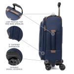 Travelpro Crew Classic Lightweight Softside Expandable Carry on Luggage, 8 Wheel Spinner Suitcase, Men and Women, Compact Carry On 20-Inch, Patriot Blue