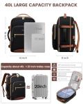 LOVEVOOK 40L Travel Backpack for Women & Men, Airline Approved Carry On Luggage with 3 Packing Cubes, TSA Overnight Bags, Waterproof Personal Item Bag, Weekender Essentials Backpacks fits 17" Laptop