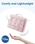 BAGSMART Travel Toiletry Bag, Extra Large Full-open Hanging Toiletry Bag for Women, Puffy Cosmetic Makeup Bag Organizer with Handle for Accessories, Essentials, Toiletries (Black 13''L)