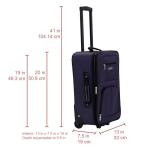 Rockland Fashion Expandable Softside Upright Luggage Set, Purple, 2-Piece (14/19)