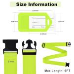 8 Pack Luggage Straps and Tags Set - 4 Straps, 4 Tags, TSA Approved Suitcase Belt, Green
