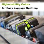 8 Pack Luggage Straps and Tags Set - 4 Straps, 4 Tags, TSA Approved Suitcase Belt, Green