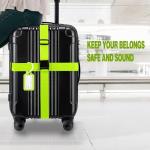 8 Pack Luggage Straps and Tags Set - 4 Straps, 4 Tags, TSA Approved Suitcase Belt, Green