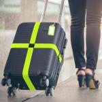 8 Pack Luggage Straps and Tags Set - 4 Straps, 4 Tags, TSA Approved Suitcase Belt, Green