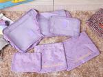 Laebevon 6 Set Packing Cubes, Multi-functional Clothing Sorting Packages, Travel Carry On Luggage Organizers Storage Bags, Travel Packing Pouches, Purple Cherry