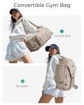 BAGSMART 4-IN-1 Gym Bag for Women, TSA Lightweight Duffle Bag for Travel with Shoe Compartment & Wet Pocket, 30L Carry On Weekender Bags for Women,Water Resistant Travel Duffel Backpack,Camel