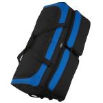 Travelers Club 3-Wheel Rolling Expandable Duffle Bag, Black/Blue, 36-Inch