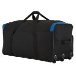 Travelers Club 3-Wheel Rolling Expandable Duffle Bag, Black/Blue, 36-Inch
