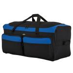 Travelers Club 3-Wheel Rolling Expandable Duffle Bag, Black/Blue, 36-Inch