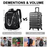 18.4 Laptop Backpack for Men, 55L-60L Extra Large Gaming Laptops Backpack with USB Charger Port, TSA Friendly Flight Approved RFID Anti-theft Pocket, Water Resistant Suiltable for Travel Business Work