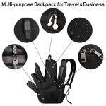 18.4 Laptop Backpack for Men, 55L-60L Extra Large Gaming Laptops Backpack with USB Charger Port, TSA Friendly Flight Approved RFID Anti-theft Pocket, Water Resistant Suiltable for Travel Business Work