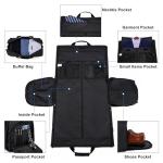 Garment Bags for Travel Large Suit Bag for Men Carry On Garment Bag Convertible Garment Duffle Bag with Shoes Compartment,2 in 1 Hanging Dress Suitcase Suit Travel Bags,Black