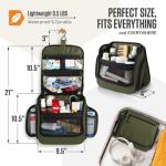 VENTURE 4TH Hanging Travel Toiletry Bag for Women & Men - Travel Organizer with Expandable Compartments & Removable Clear Pouch for Toiletries (Forest Green)