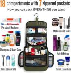 VENTURE 4TH Hanging Travel Toiletry Bag for Women & Men - Travel Organizer with Expandable Compartments & Removable Clear Pouch for Toiletries (Forest Green)