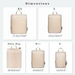 BAGAIL 6 Set Ultralight Compression Packing Cubes Packing Organizer for Travel Accessories Luggage Suitcase Backpack(70D Beige)