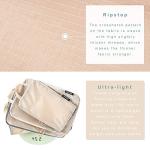 BAGAIL 6 Set Ultralight Compression Packing Cubes Packing Organizer for Travel Accessories Luggage Suitcase Backpack(70D Beige)
