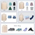 BAGAIL 6 Set Ultralight Compression Packing Cubes Packing Organizer for Travel Accessories Luggage Suitcase Backpack(70D Beige)