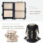 BAGAIL 6 Set Ultralight Compression Packing Cubes Packing Organizer for Travel Accessories Luggage Suitcase Backpack(70D Beige)