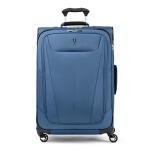 Travelpro Maxlite 5 Softside Expandable Checked Luggage with 4 Spinner Wheels, Lightweight Suitcase, Men and Women, Ensign Blue, Checked Medium 25-Inch