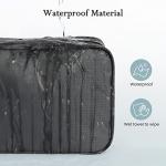 Maliton Toiletry Bag for Men & Women Travel Toiletry Bag Hanging Toiletry Bag Hygiene Organizer with 4 Compartments Waterproof Bathroom Shower Bag Large Toiletries Travel Bag(Black)