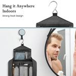 Maliton Toiletry Bag for Men & Women Travel Toiletry Bag Hanging Toiletry Bag Hygiene Organizer with 4 Compartments Waterproof Bathroom Shower Bag Large Toiletries Travel Bag(Black)