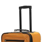 Rockland Pasadena Softside Spinner Wheel Luggage, Orange, Carry-On 19-Inch
