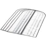 Amazon Basics Zippered Peva Garment Storage Bag, 5-Pack, White