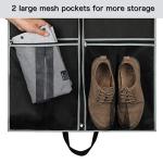 Zilink Garment Bags Suit Bag for Travel and Storage 43 inches Gusseted Suit Cover Protector for Closet with 2 Large Pockets and 2 Carry Handles for Suit Coat, Dress, Set of 2