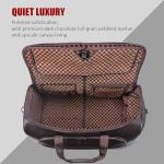 STAR VISTA Voyager-03 Luxury Convertible Garment Duffel Bag, Full Grain Pebbled Leather, Premium Canvas Lining, 22x12x12 Inch Carry-On, with Backpack Mode, Shoe Compartment