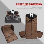 STAR VISTA Voyager-03 Luxury Convertible Garment Duffel Bag, Full Grain Pebbled Leather, Premium Canvas Lining, 22x12x12 Inch Carry-On, with Backpack Mode, Shoe Compartment