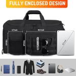 MOZETO Convertible Garment Duffle Bags for Travel, Carry On Suit Duffle Bags with Shoulder Strap 2 in 1 Hanging Garment Duffle Bag for Men